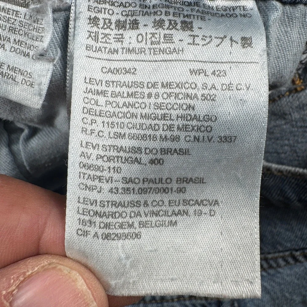 Levi's Jeans Men 38 Light Wash Hi-Ball Taper Frayed Distressed Casual Denim